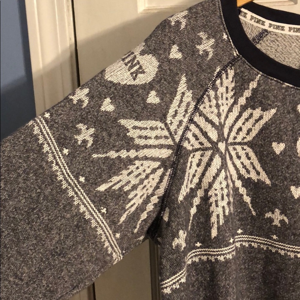 Pink Victoria Secret Holiday Snowflake Sweater - Picture 2 of 4